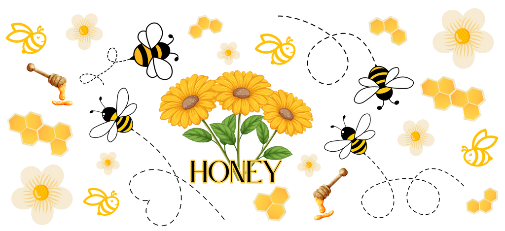 🍯 Tazza “Honey” – Dolci voli d’estate in vetro 500 ml