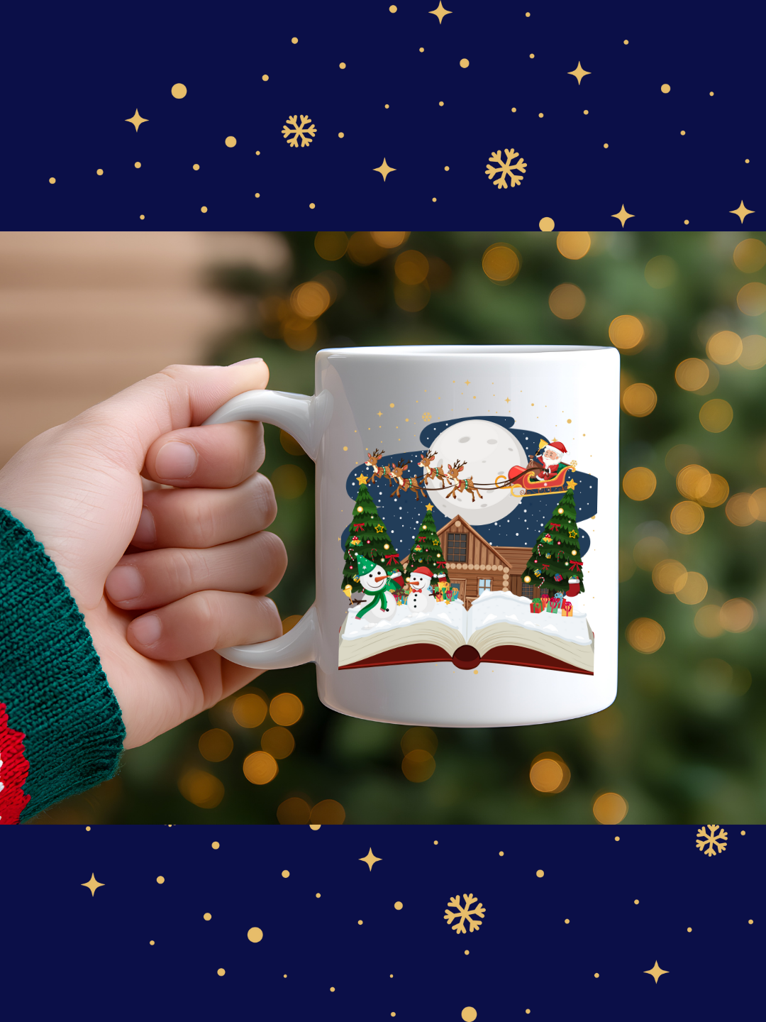 Tazza “Merry Bookmas” – Storie sotto l’albero ✨