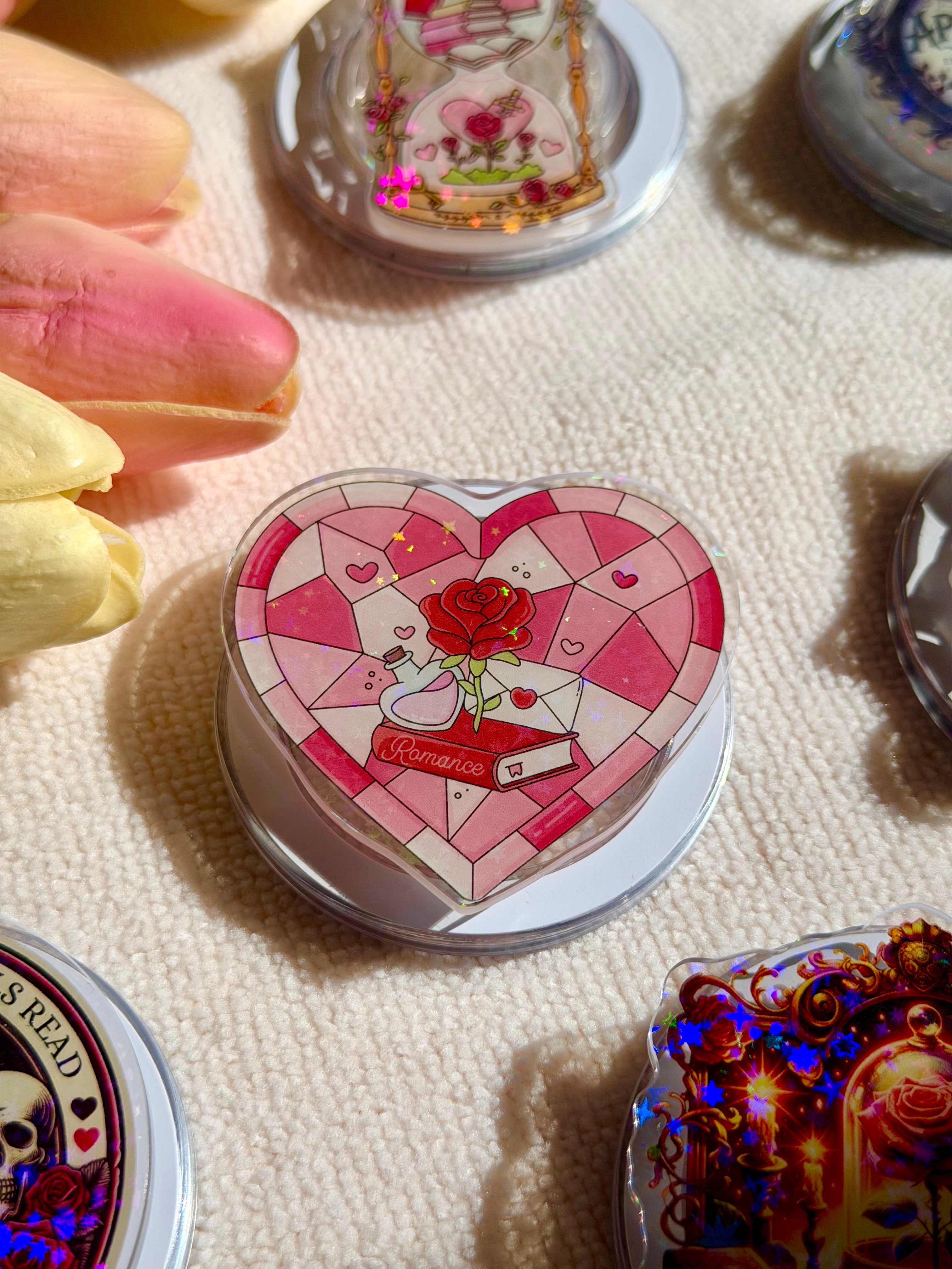 Pop Grip - Romance Glass Heart